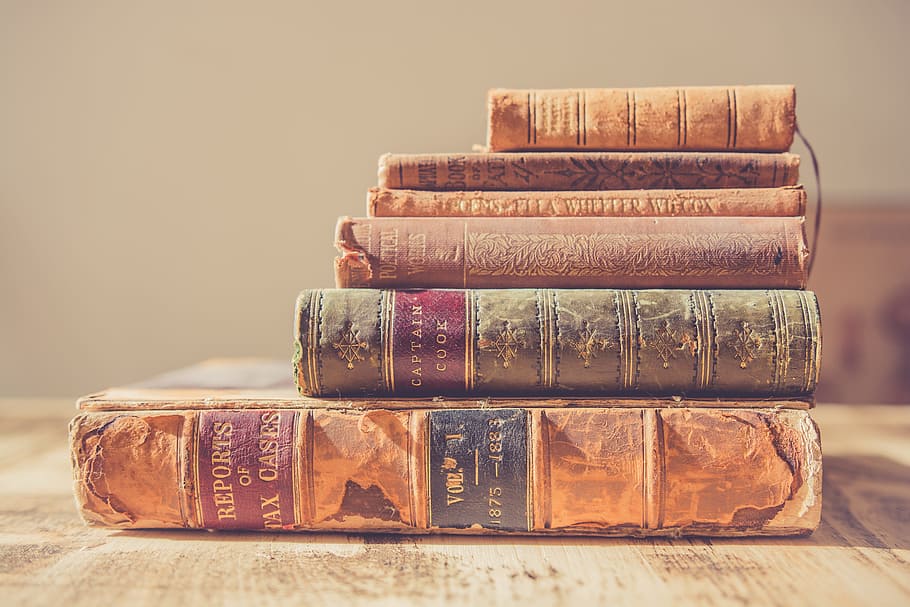 Old Antique Books. Preserving the Past: The Role of Antiques in Education