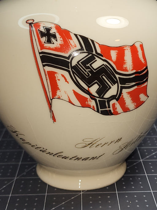 WWII GERMAN U-BOAT U-159 COMMANDER Helmut Friedrich Witte PERSONALIZED PORCELAIN VASE