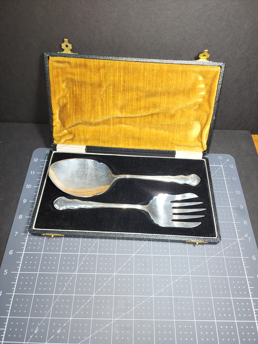 Adolph Hitler Serving spoon and fork 9 inches pristine condition