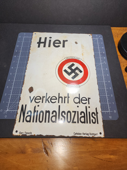 Germany awake 10x 16 enamel sign  nationalnozialist