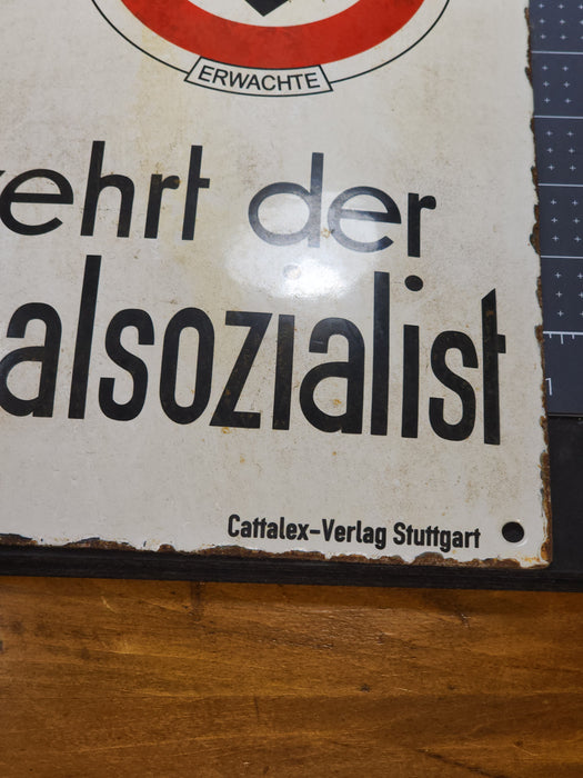 Germany awake 10x 16 enamel sign  nationalnozialist