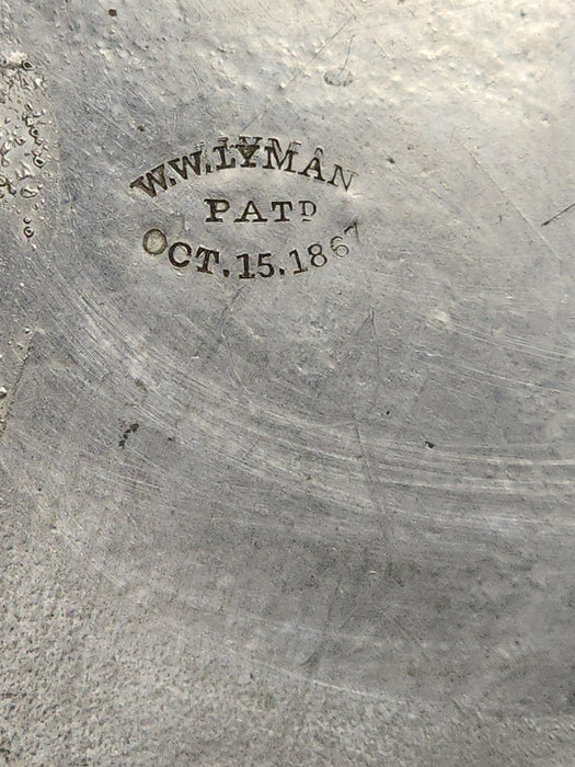 Coffee Pot Pewter W.W,Lyman PAT. Oct. 15. 1867