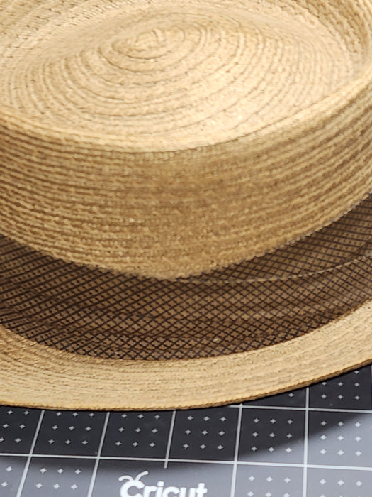 Sea Spray Straw Hat 6 7/8 Estimated Age 1940's