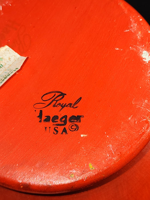 Royal Haegar MCM Vase Bold Orange Ceramic. Original Company Label.