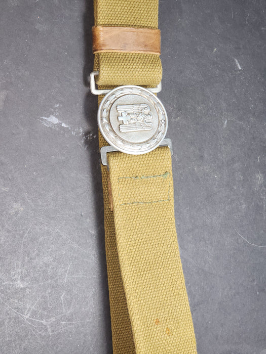 reich Red Cross buckle on cloth belt aluminum. Length 34 inches, David's Antiques and Oddities