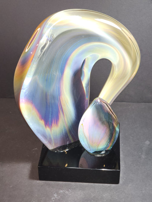 Mid century Modern Sculpture "free Form" 12.5 H x9.5W interior color swish., David's Antiques and Oddities