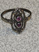 Timeless Double Amethyst and Marcasite Sterling Ring - German Import, Size 7 (1980), David's Antiques and Oddities