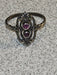 Timeless Double Amethyst and Marcasite Sterling Ring - German Import, Size 7 (1980), David's Antiques and Oddities