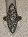 marcasite set in sterling silver ellipse form size 7 imported from germany in 1980, David's Antiques and Oddities