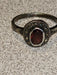 Marcasite and garnet set in sterling silver size 8 imported from germany in 1980, David's Antiques and Oddities