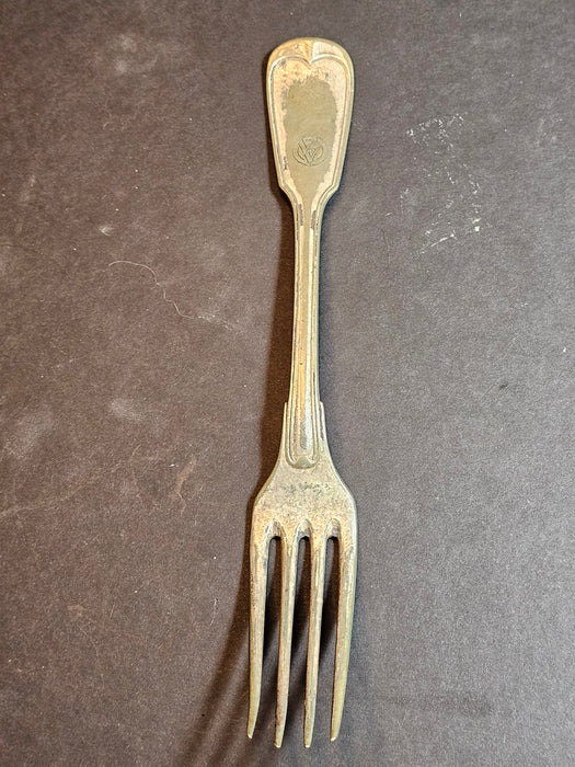 Title: SA Engraved Silver-Plated Fork (8") - A Rare Historical Artifact