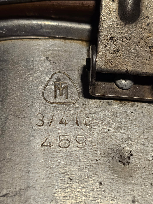 Panzer reg.Gross deutschland . Aluminum container 6"x2.5' RZM Markings, David's Antiques and Oddities