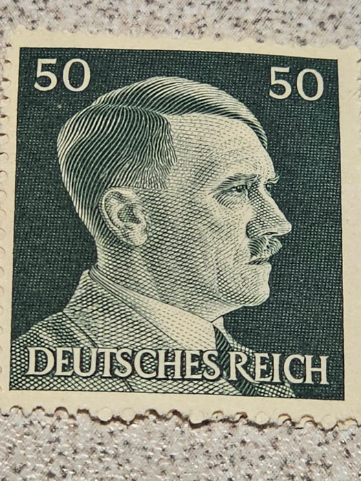 Title: 1944 German War-Era Collection: Letter, 20 Reichsmark, and Period Stamps
