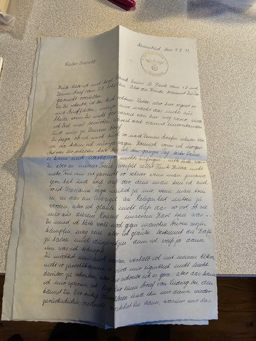 ww2 German letter with party markings, personal correspondence