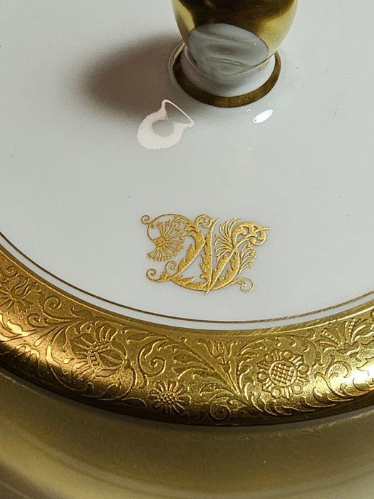 Title: Saddam Hussein's Monogrammed Rosenthal Porcelain Butter Dish in Aida Pattern