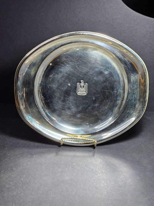 Title: Christoffel Silver Oval Ba'ath Party Moniker plate.