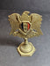 Hafez Assad Arab Brass eagle commander officer desk Plaque emblem coat of arm, David's Antiques and Oddities