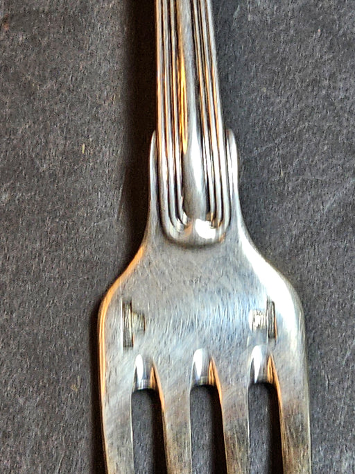 Saddam Hussein fork with iraqi eagle on handle christofle maker hallmarked 6.75 long 1.67 ounces, David's Antiques and Oddities