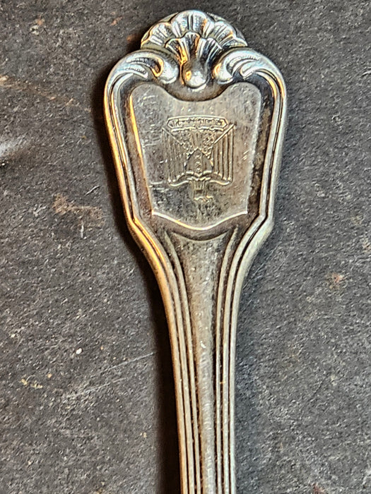 Saddam Hussein fork with iraqi eagle on handle christofle maker hallmarked 6.75 long 1.67 ounces, David's Antiques and Oddities