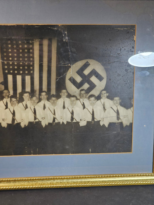 American Bund Group Photo 1930s United states 18 x22 with frame., David's Antiques and Oddities