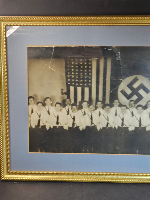 American Bund Group Photo 1930s United states 18 x22 with frame., David's Antiques and Oddities