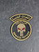 Iraqi special forces patch 3"x4' Gold black and red skull, David's Antiques and Oddities