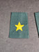 Iraqi 1 star shoulder boards green with gold 2.5" x3.5", David's Antiques and Oddities