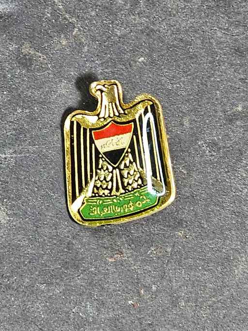 Iraqi eagle pin colorful push back 1.25 " Unused, David's Antiques and Oddities