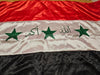 Iraqi Flag with Gold Fringe Double Sided 51”x34”, David's Antiques and Oddities