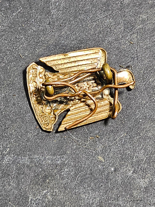 Vintage Iraqi Metal Golden Eagle Pin Badge Vintage Military Pin, Military Uniforms, David's Antiques and Oddities