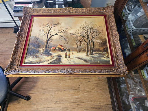 Painting by J.B. Arts Holland # 14 signed 27 x35 Deelem near Arrhem, David's Antiques and Oddities