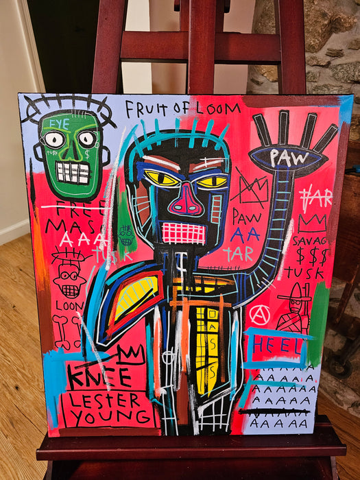 Jean-Michel Basquiat  1982  Title: "King Poacher"  Size: 24 x 20 inches
