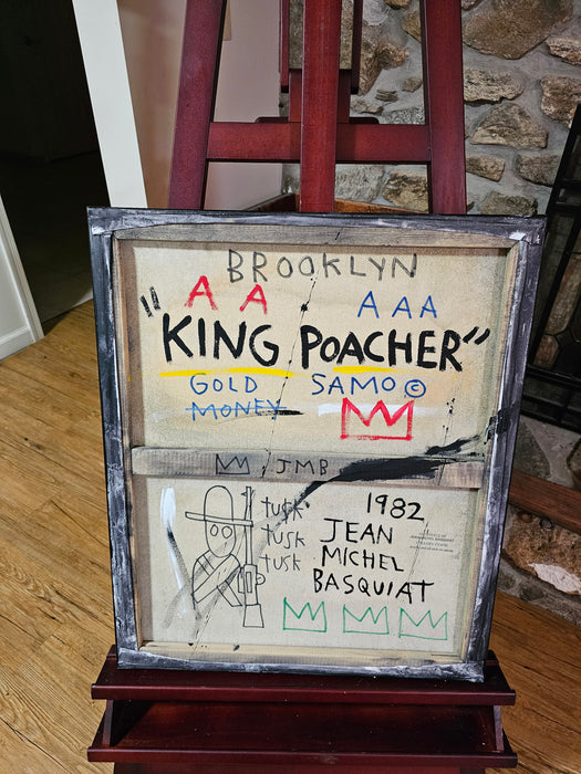 Jean-Michel Basquiat  1982  Title: "King Poacher"  Size: 24 x 20 inches