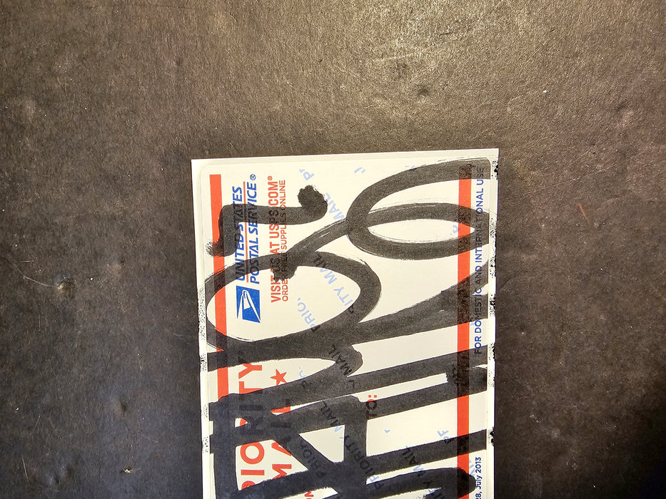 Graffiti Artist signed 3x5 post office mailing label RIME