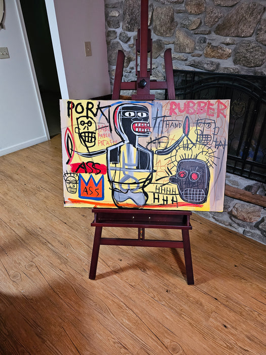 Rare Huge Jean Michel Basquiat Vintage Painting 81