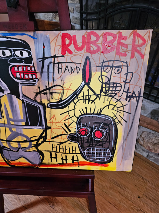 Rare Huge Jean Michel Basquiat Vintage Painting 81