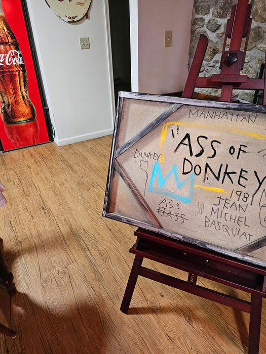 Rare Huge Jean Michel Basquiat Vintage Painting 81