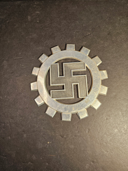 Podium Plaque/ 8 " Diameter/ aluminum/ swastika