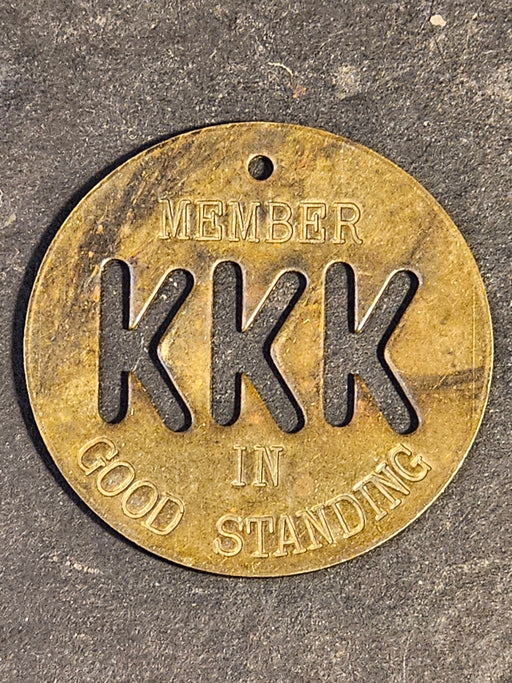 KKK Member in good standing 1.75 d Great shape originiol, jewelry, Collectible Coins, David's Antiques and Oddities