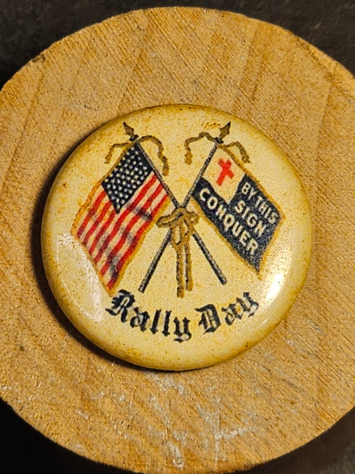 KKK Rally day button 1 " diaimeter / collectable, Button., Antique Guns, David's Antiques and Oddities