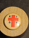 KKK Button KIGY red cross on white/1 " diameter, Button., Collectibles, David's Antiques and Oddities