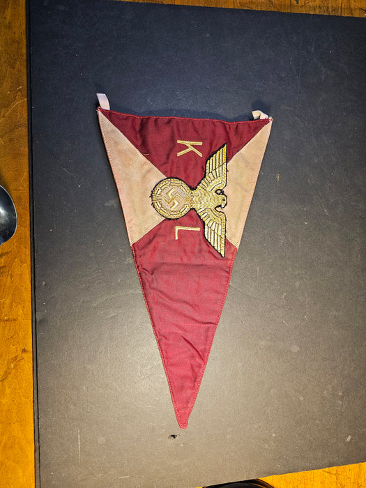 VET BRING BACK WW2 GERMAN KREISLEITER VEHICLE PENNANT, flags, Apparel & Accessories, David's Antiques and Oddities