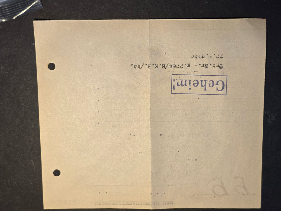 GERMAN WWII MEDICAL DOCUMENT from GROSS-ROSEN, 1944, autograph, Autographs, David's Antiques and Oddities