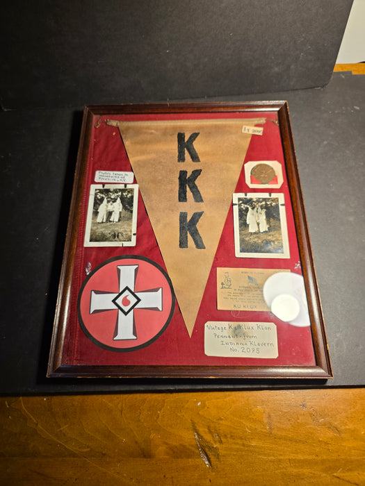 Vintage 1920s Ku Klux Klan Framed Collection – Indiana Klavern No. 2095 Historical Artifacts, art work, Collectibles, David's Antiques and Oddities