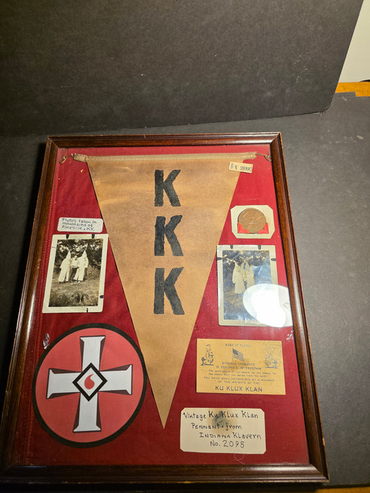 Vintage 1920s Ku Klux Klan Framed Collection – Indiana Klavern No. 2095 Historical Artifacts, art work, Collectibles, David's Antiques and Oddities