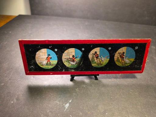 Rare Antique Black Americana Stereopticon/Magic Lantern Slide - Animated Goose Chase - Optical Toy, slides, Collectibles, David's Antiques and Oddities
