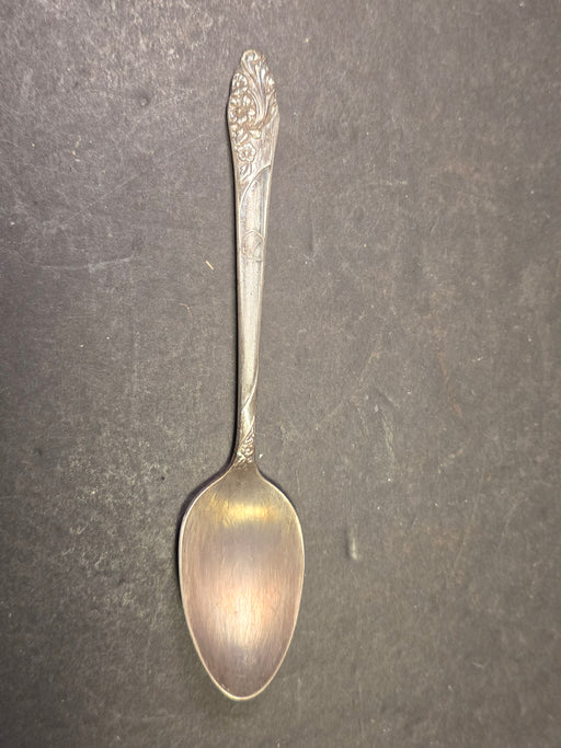 Rare Community Silver Plate Spoon with Etched German WWII Era Military-Style Key Emblem - Historical Collectible Flatware, spoons, Collectibles, David's Antiques and Oddities