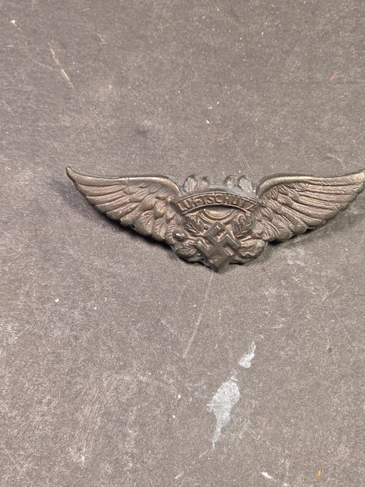 Original WWII German Luftschutz Air Raid Protection Badge - With Swastika Emblem - Historical Nazi Era Militaria, Badges, Vintage Advertisements, David's Antiques and Oddities