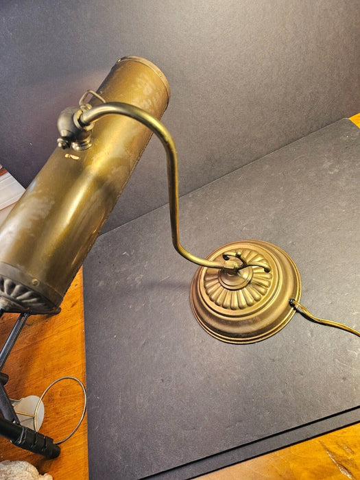 Desk lamp 1980s old style 15 h x 12 w/ darkened with time. nice look/Brass, Antiques, David's Antiques and Oddities