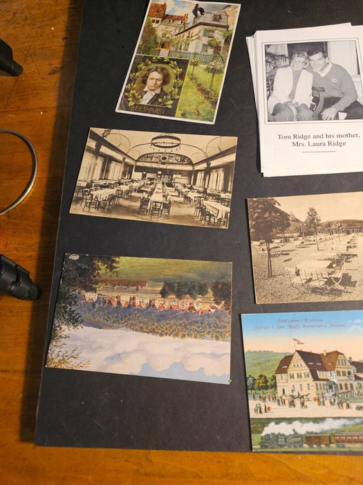 Grouping of 10 1900s post cards and Tom Ridge/ as found some unused
